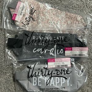 Thirty-One Let’s Go pouch set running late is my cardio be happy